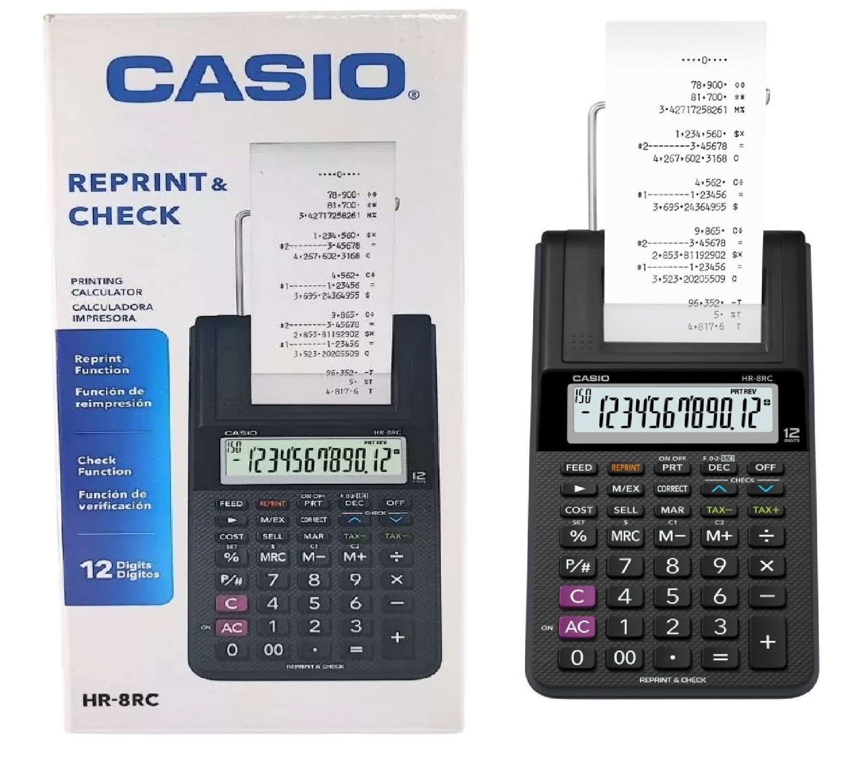 CALCULADORA HR-8RC KB ROLLO CASIO