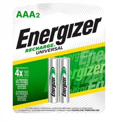 Pilas Recargables Energizer AAA 2 Unidades