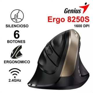 Mouse Vertical Inalámbrico Ergo 8250S Gold – Genius
