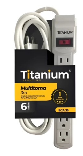 Multitoma Eléctrica 6 Salidas con Protección MER-P02 – Cable 3 Metros
