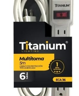 Multitoma Eléctrica 6 Salidas con Protección MER-P02 Cable 5 Metros