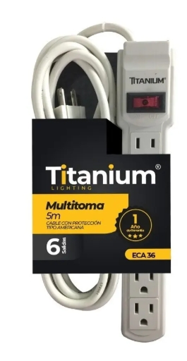 Multitoma Eléctrica 6 Salidas con Protección MER-P02 Cable 5 Metros