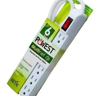 Multitoma Supresora de Picos POWEST FL243S 6 Tomas