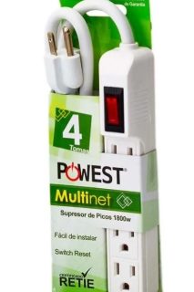 Multitoma Supresora de Picos POWEST FL-242S 4 Tomas