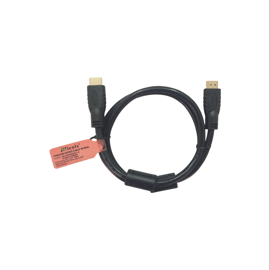 Cable HDMI 2.0 Nicols 1 Metro 4K Cobre Puro
