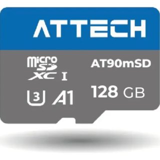 Tarjeta MicroSDXC Attech 128GB A1 V30 90MB/s