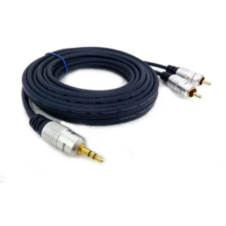 Cable de Audio Estéreo Plug 3.5 mm a 2 RCA Hi-Tronic JR9504 1.8 Metros