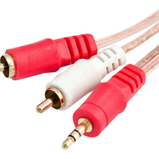 Cable de Audio Plug 3.5 mm Estéreo a 2 RCA Macho 90 Centímetros