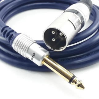Cable de Audio Canon XLR Macho a Plug 6.35 mm Mono Hi-Tronic JR9544 1.8 Metros