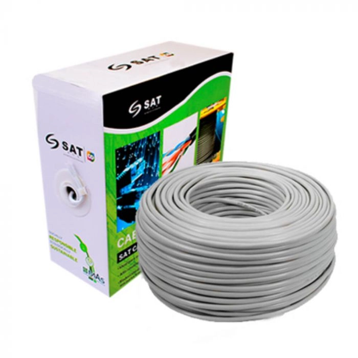SAT Cable UTP Cat 6 Interior 100% Cobre por Metro